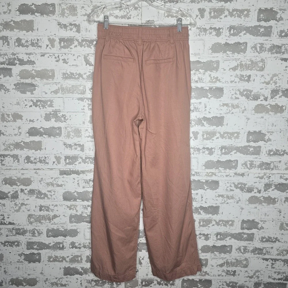 Madewell Pants Womens 4 The‎ Neale Straight Wide Leg Pant Drapeweave Dried Rose